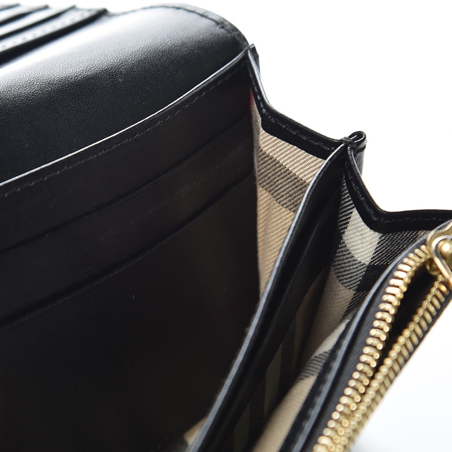 Burberry Grain Calfskin Continental Wallet Black 9 of 14