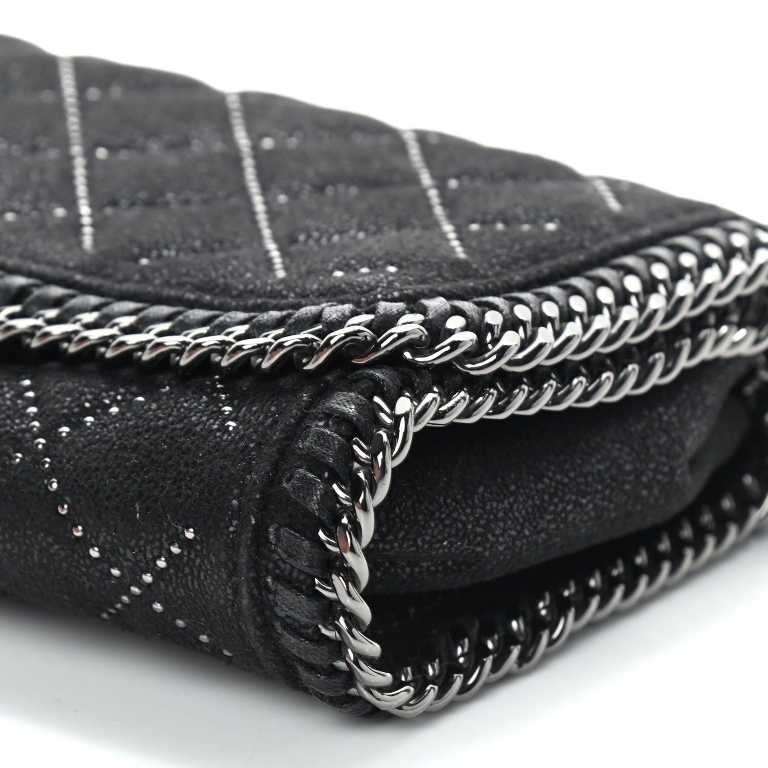 Stella McCartney Shaggy Deer Quilted Studded Falabella Crossbody Black 10 of 10