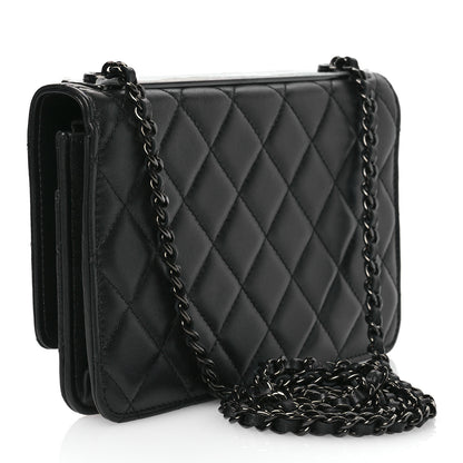 Chanel Lambskin Quilted Trendy CC Wallet On Chain WOC So Black 3 of 12