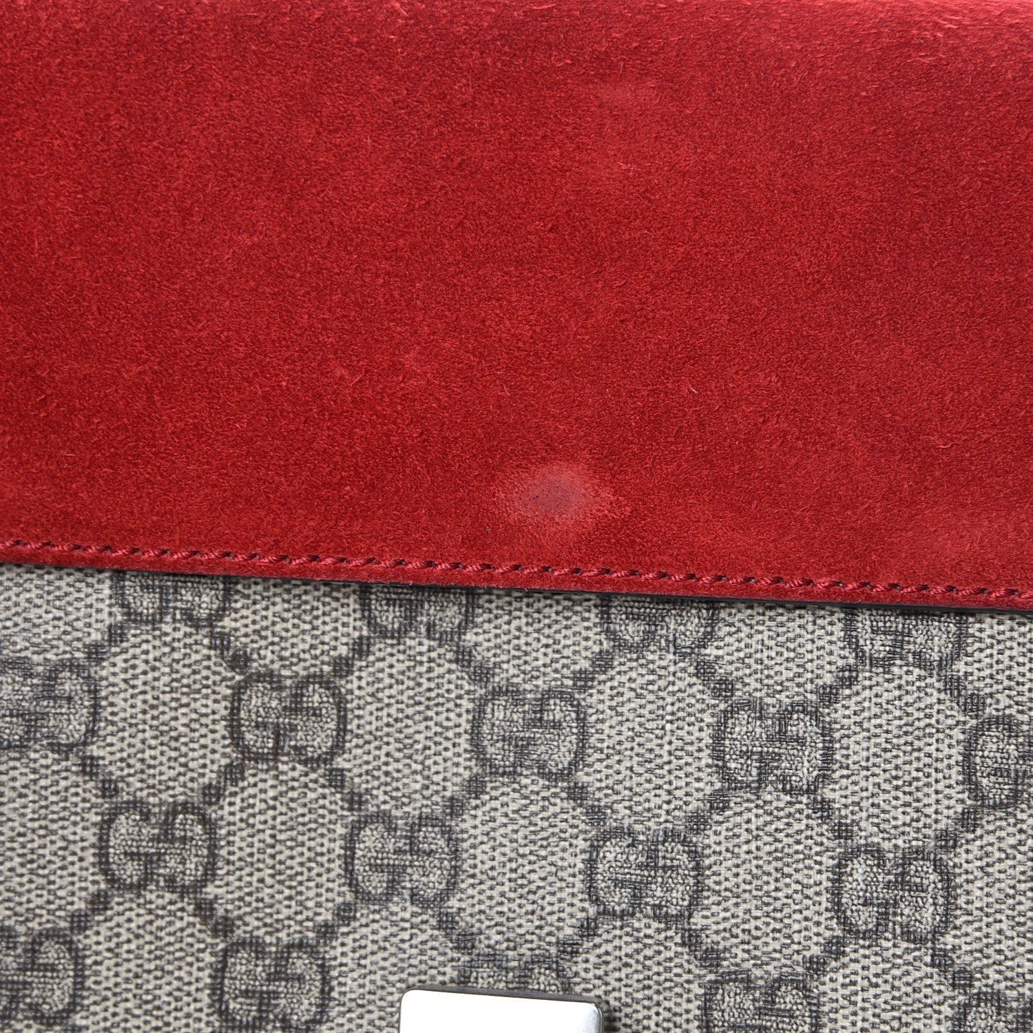 Gucci GG Supreme Monogram Small Dionysus Shoulder Bag Red 9 of 14