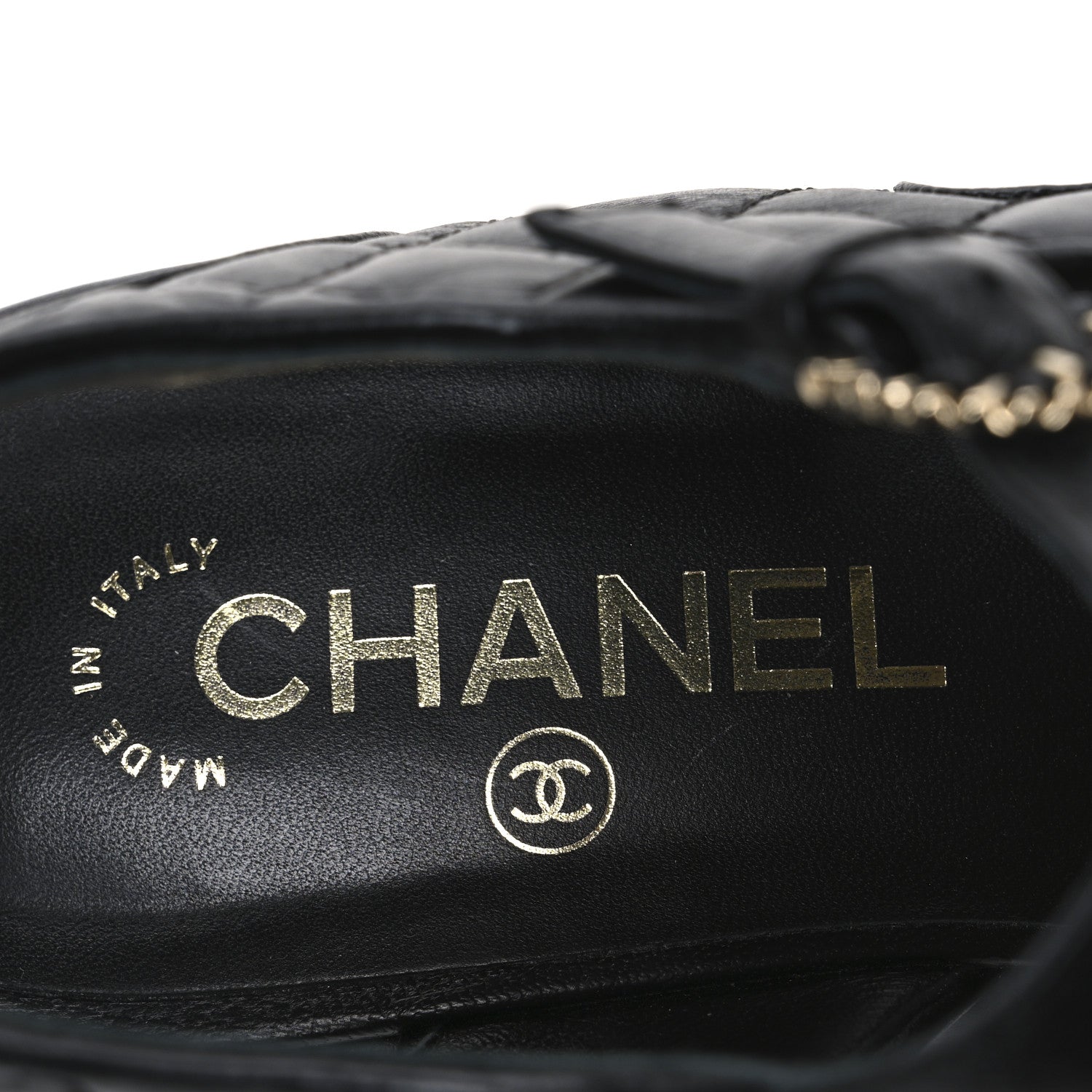 Chanel Lambskin Quilted CC Platform Sandals 39 Black 9 of 11