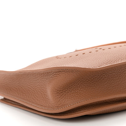 Hermes Taurillon Clemence Evelyne III PM Gold 9 of 11
