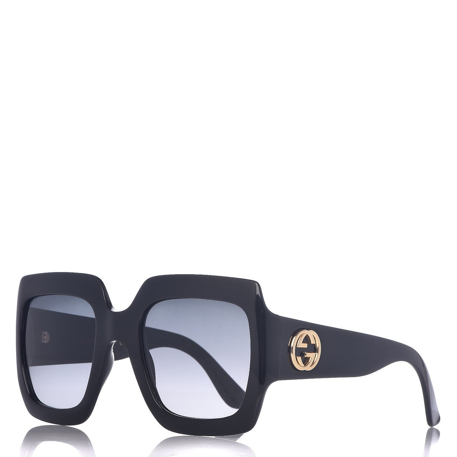 Gucci Acetate Square Frame Sunglasses GG0053S Black 1 of 8