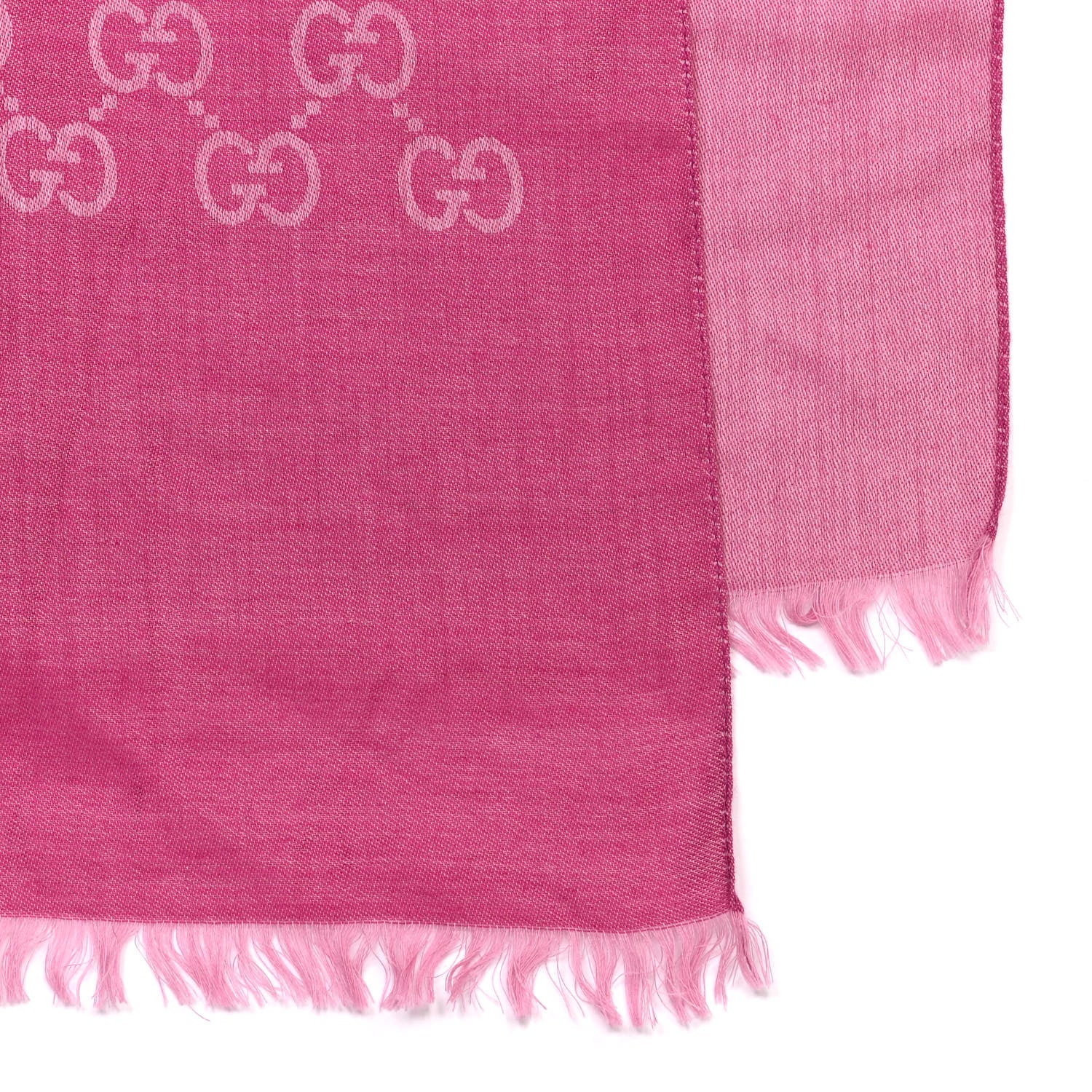 Gucci Wool Silk GG Monogram GGNat Scarf Roseate 3 of 4