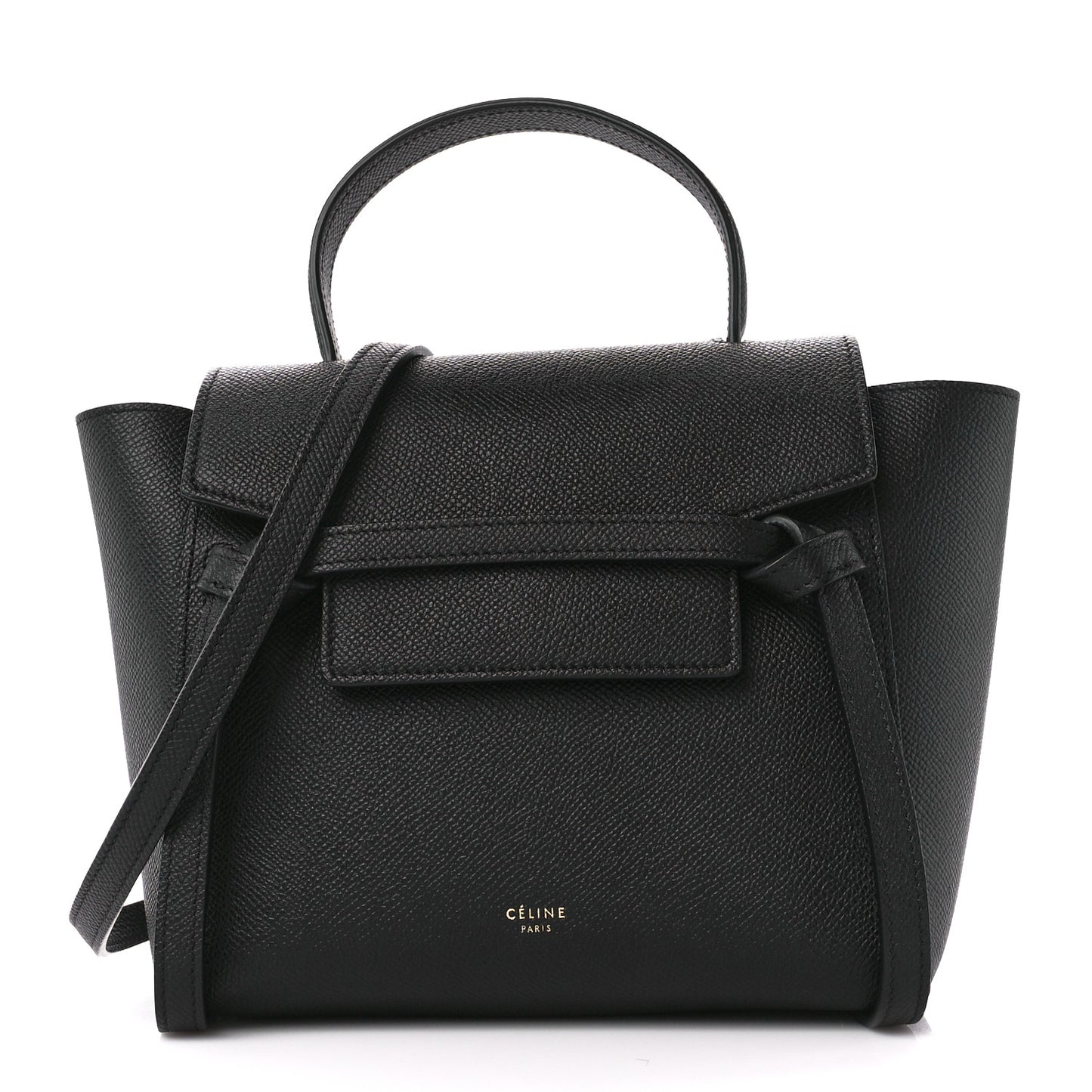 Grained Calfskin Nano Belt Bag Black