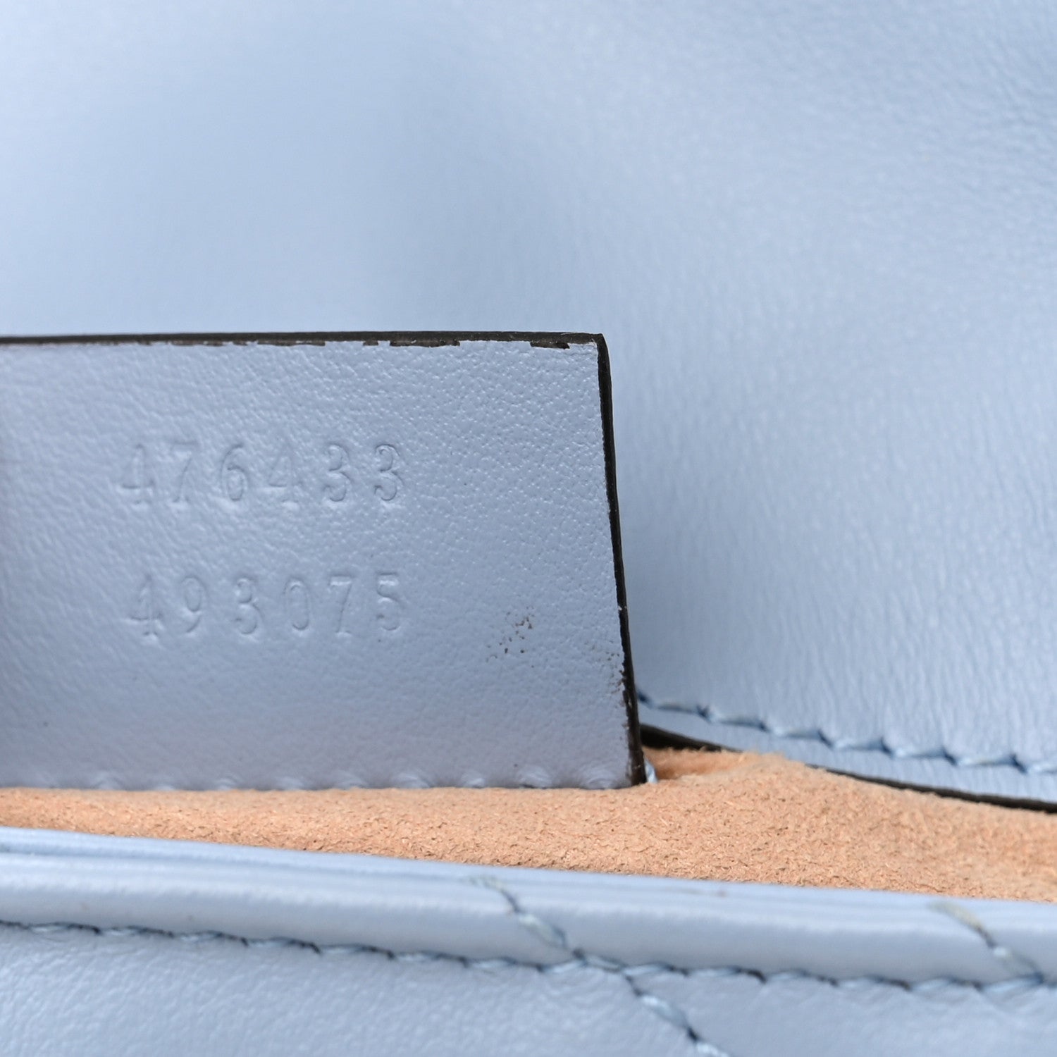 Gucci Calfskin Matelasse Super Mini GG Marmont Shoulder Bag Porcelain Light Blue 7 of 11
