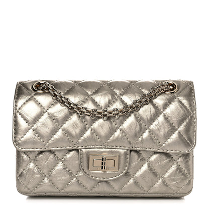 Chanel Metallic Aged Calfskin Quilted 2.55 Reissue Mini Flap Light Gold 1 of 11