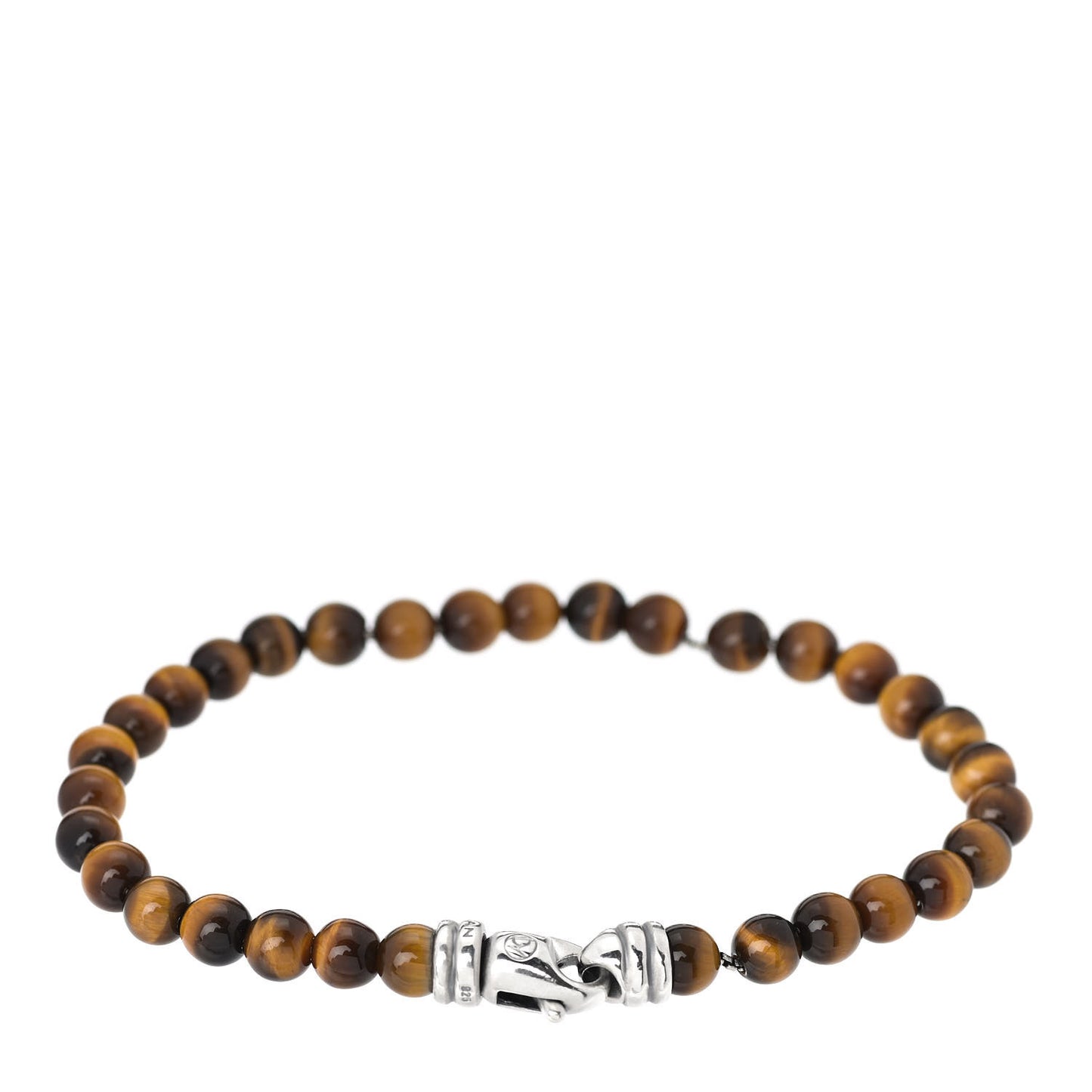 Sterling Silver Red Tiger Eye 6mm Spiritual Beads Bracelet