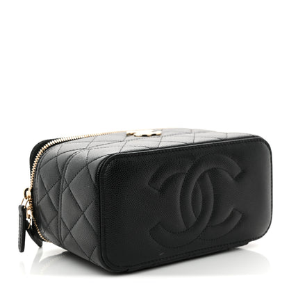 Chanel Caviar Quilted Trendy Handle Mini Vanity Black 4 of 12