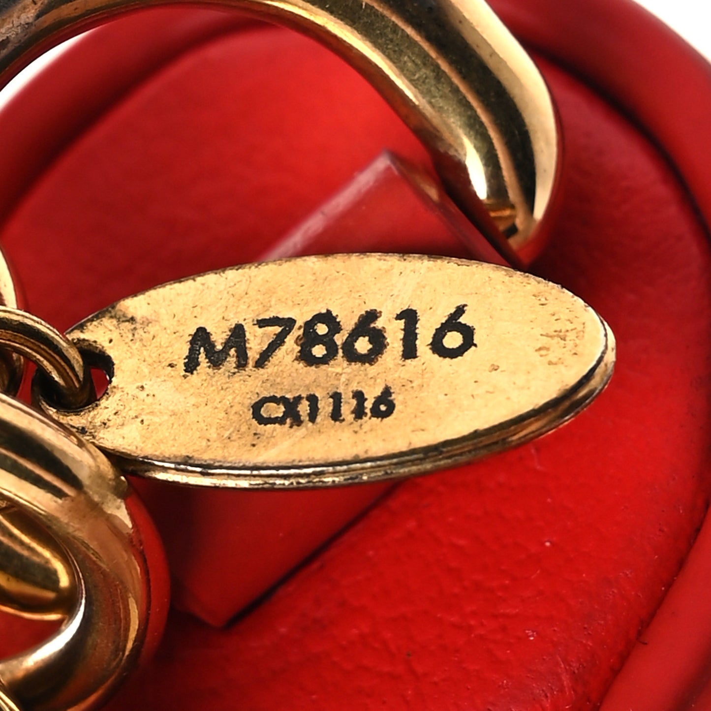 Monogram Tassel Bag Charm Red
