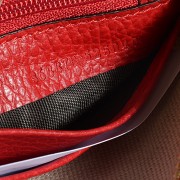 Dollar Calfskin Swing Wristlet Wallet Red