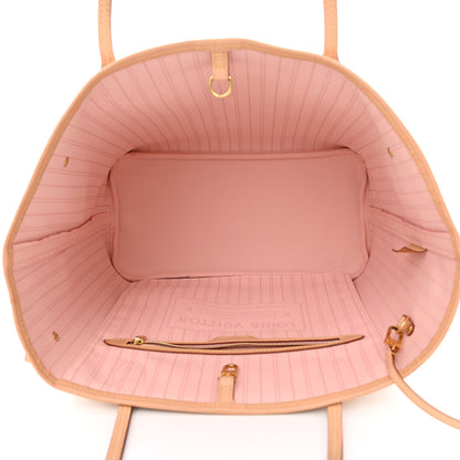 Louis Vuitton Damier Azur Neo Neverfull MM Rose Ballerine 6 of 14
