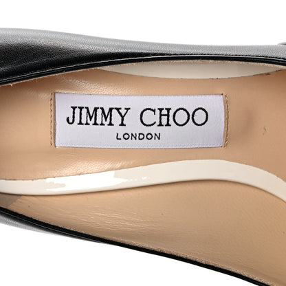 Jimmy Choo Nappa Patent Asymmetric Love 100 Pumps 37 Black White 7 of 10