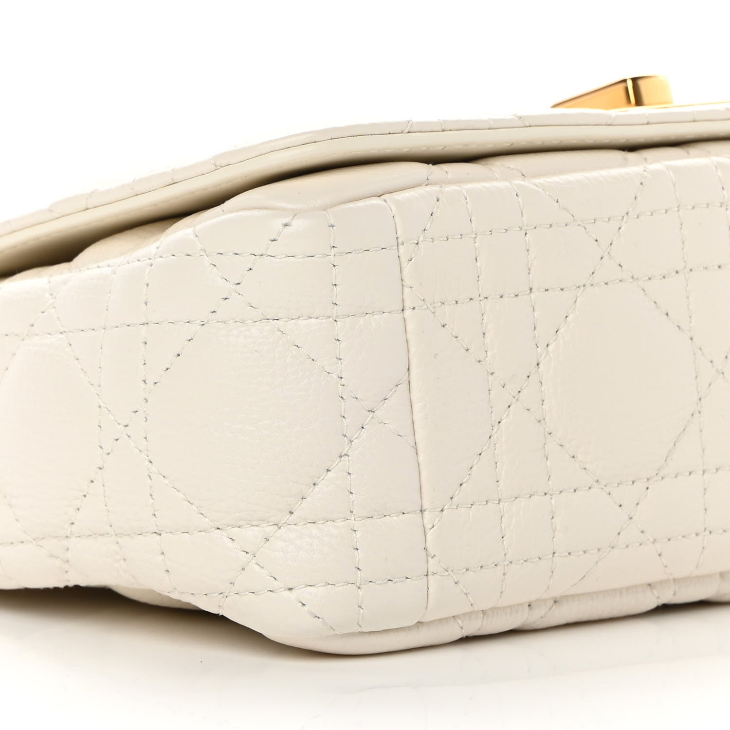 Christian Dior Calfskin Cannage Small Caro Bag Ivory 9 of 14