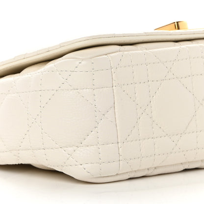 Christian Dior Calfskin Cannage Small Caro Bag Ivory 9 of 14