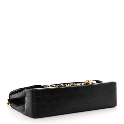 Chanel Lambskin Quilted Crystal Chocolate Bar Charm Flap Black 4 of 15