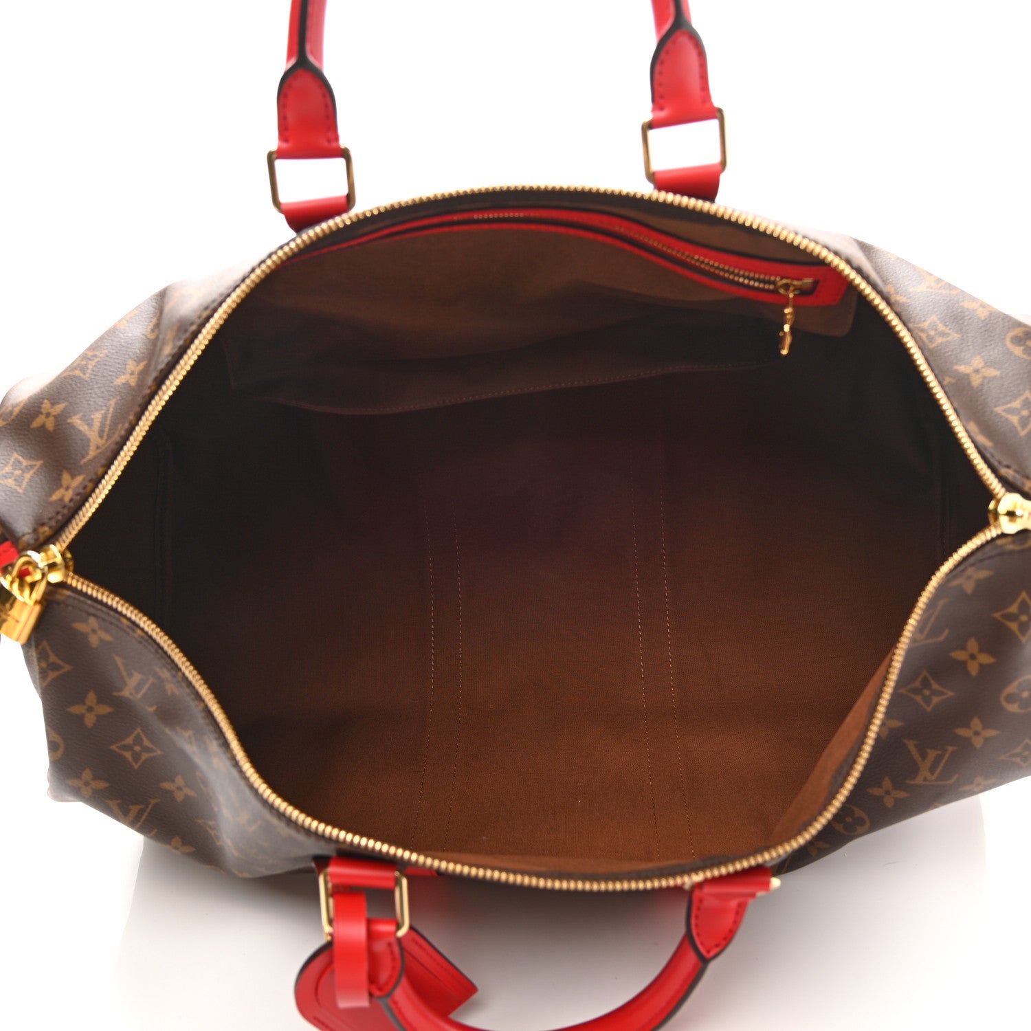 Louis Vuitton Calfskin Monogram Keepall Bandouliere 50 Coquelicot 5 of 9
