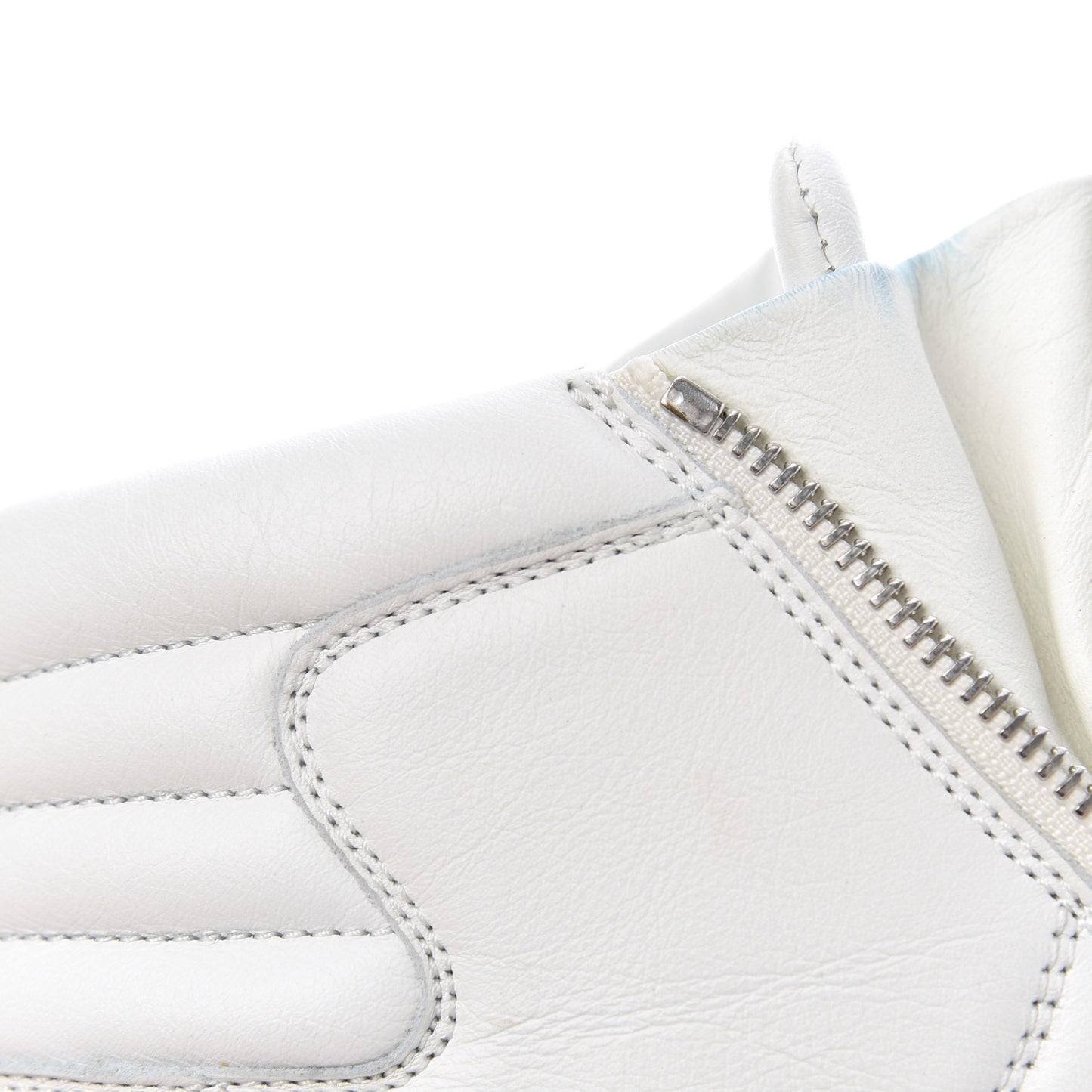 Calfskin High Top CC Sneakers 36 White