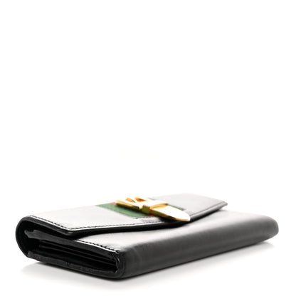 Gucci Calfskin Sylvie Continental Wallet Black 4 of 10