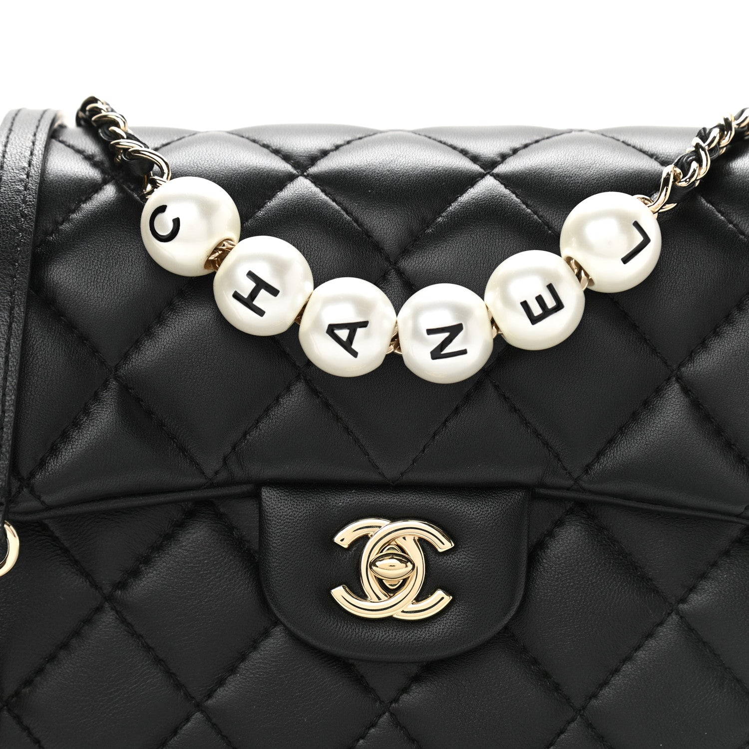Chanel Lambskin Quilted Small My Precious Flap Black 8 of 10