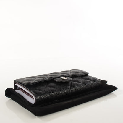Chanel Caviar Quilted Large Flap Wallet Black 4 of 8