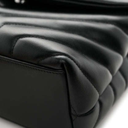 Saint Laurent Calfskin Y Quilted Monogram Monochrome Small Loulou Chain Satchel Black Black 11 of 11