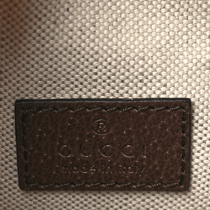 Gucci Monogram Jumbo GG Textured Dollar Calfskin Web Mini Crossbody Bag Camel Ebony New Acero 8 of 10