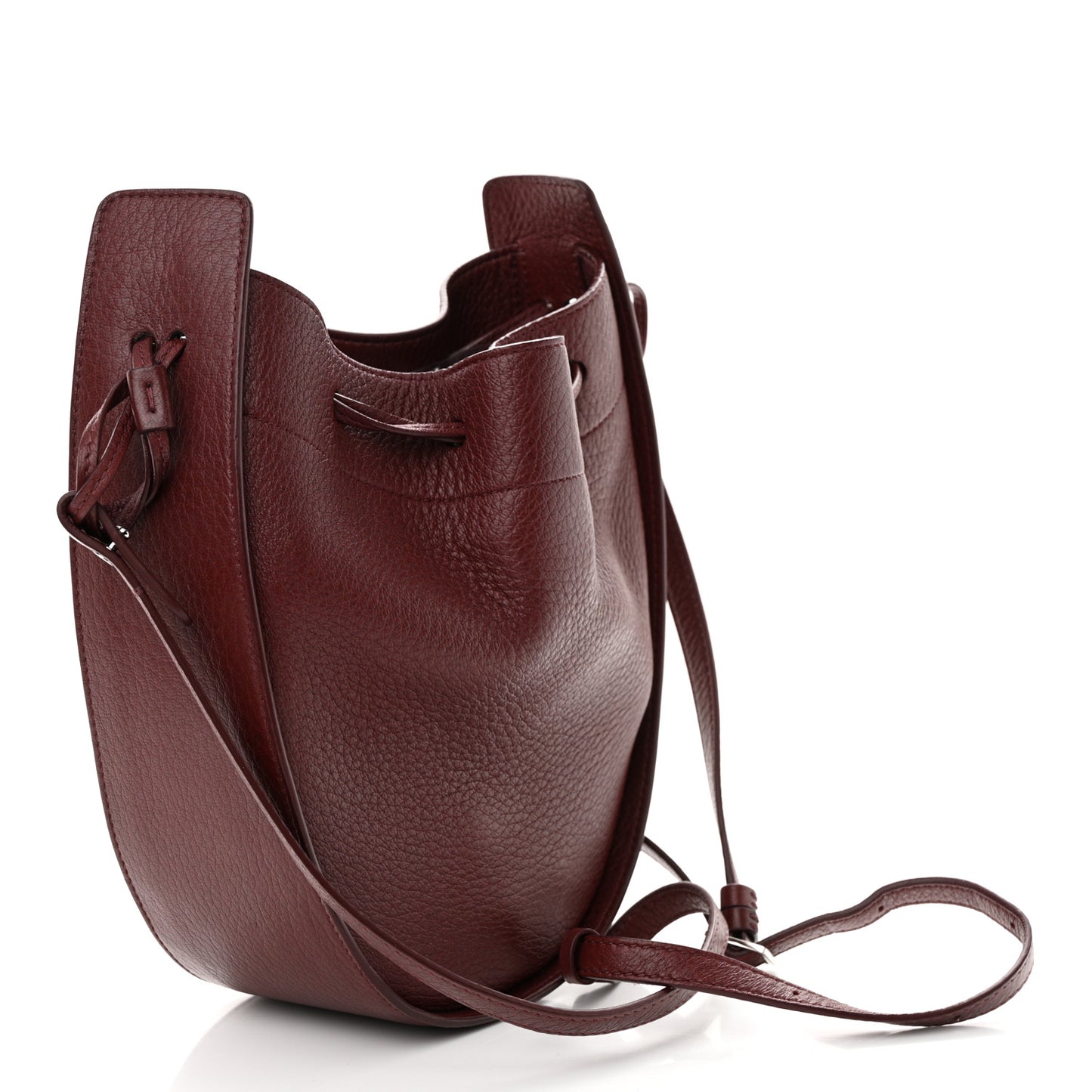 Deerskin Drawstring Pouch Burgundy