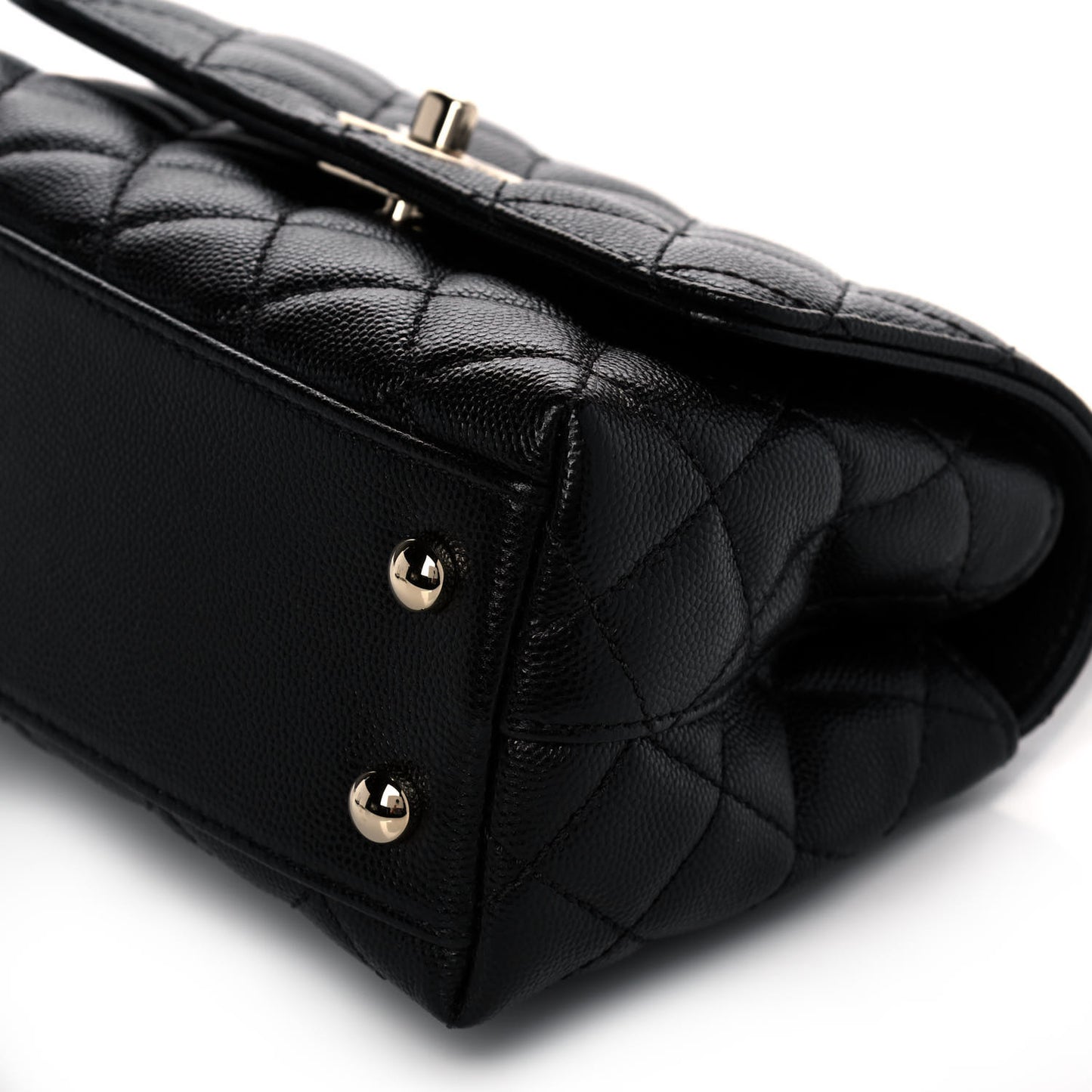 Caviar Quilted Extra Mini Coco Handle Flap Black