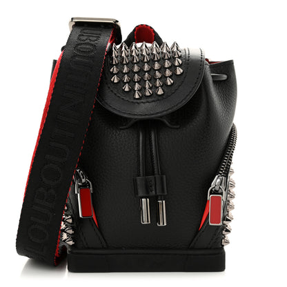 Christian Louboutin Calfskin Spiked Mini Explorafunk Keyring Bag Black 1 of 10