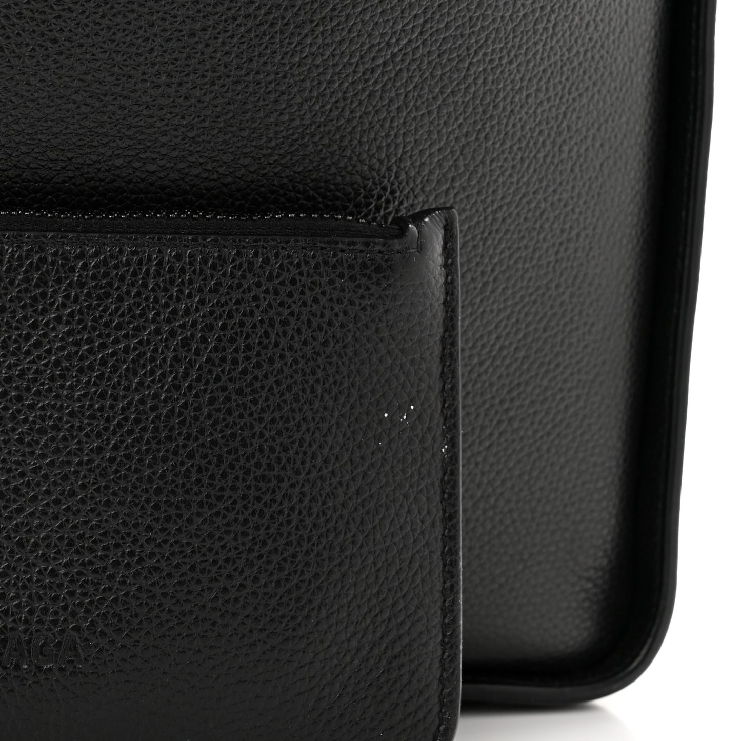 Calfskin Logo Embossed Small Tool 2.0 North-South Tote Black