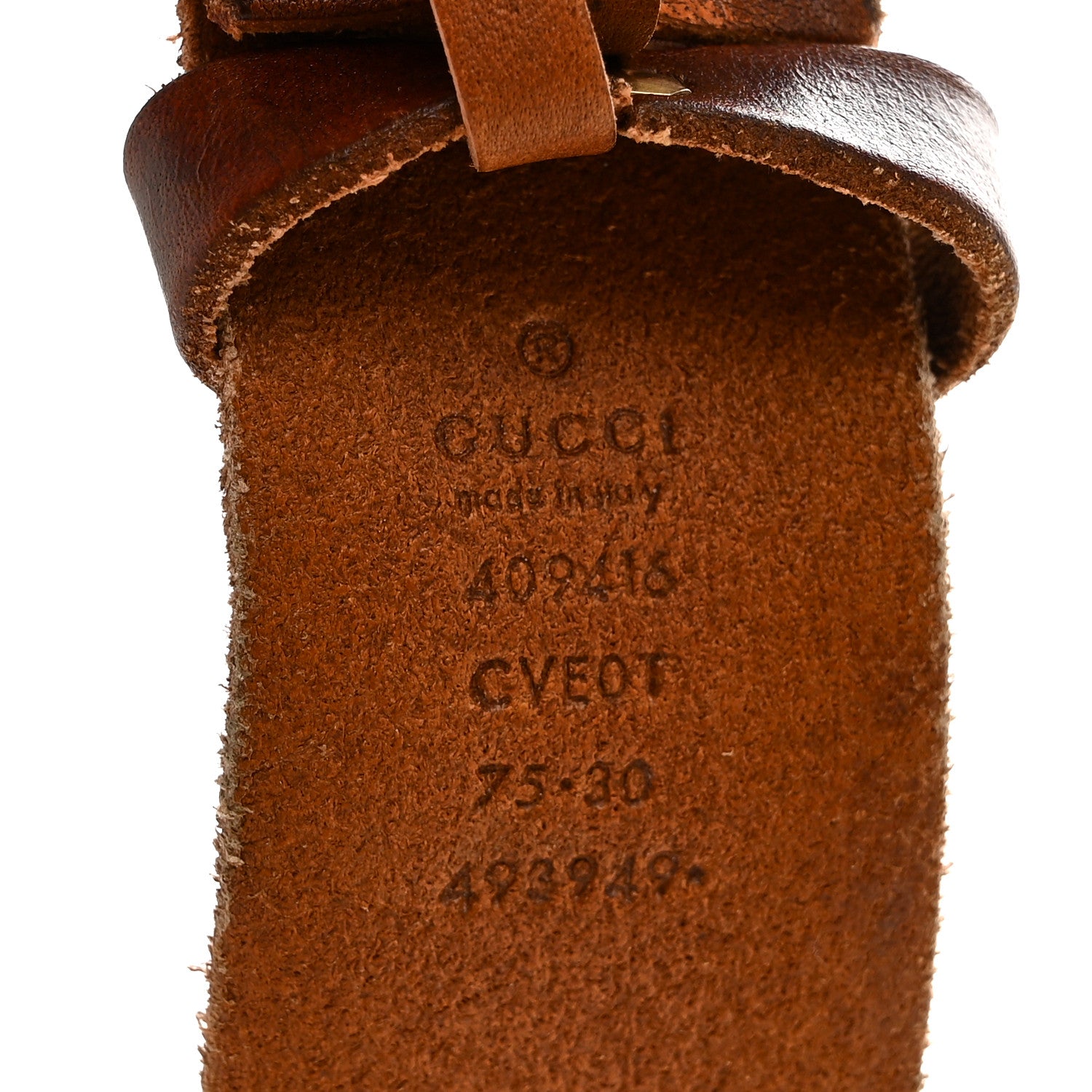 Gucci Faded Calfskin Double G 40mm Belt 75 30 Cuir 5 of 5