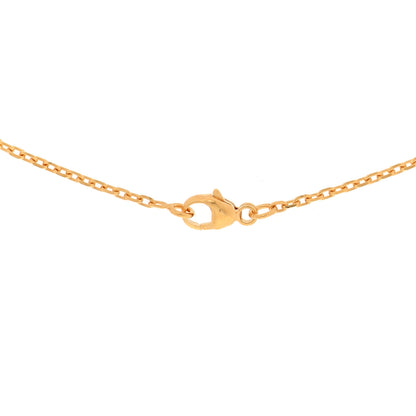 Hermes Lacquered Gold Mini Pop H Pendant Necklace Blue Electrique 5 of 7