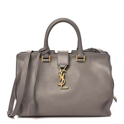 Saint Laurent Calfskin Small Monogram Cabas Fog 1 of 10