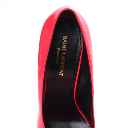 Saint Laurent Patent Calfskin Kiki 85 Pumps 38.5 Neon Pink 6 of 9