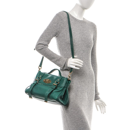 Mulberry Micrograin Calfskin Lizard Printed Medium Alexa Emerald 2 of 10