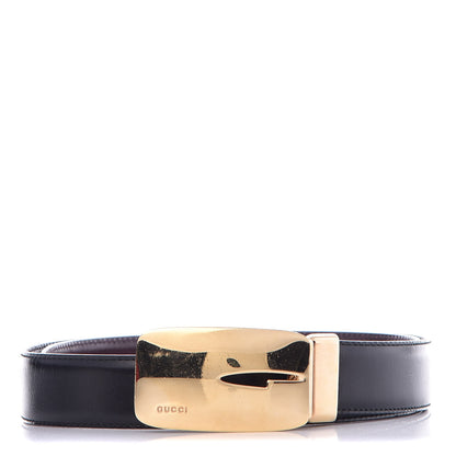 Gucci Calfskin Reversible G Buckle Belt 80 32 Black Burgundy 1 of 6