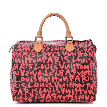 Louis Vuitton Monogram Graffiti Speedy 30 Fuchsia 1 of 17