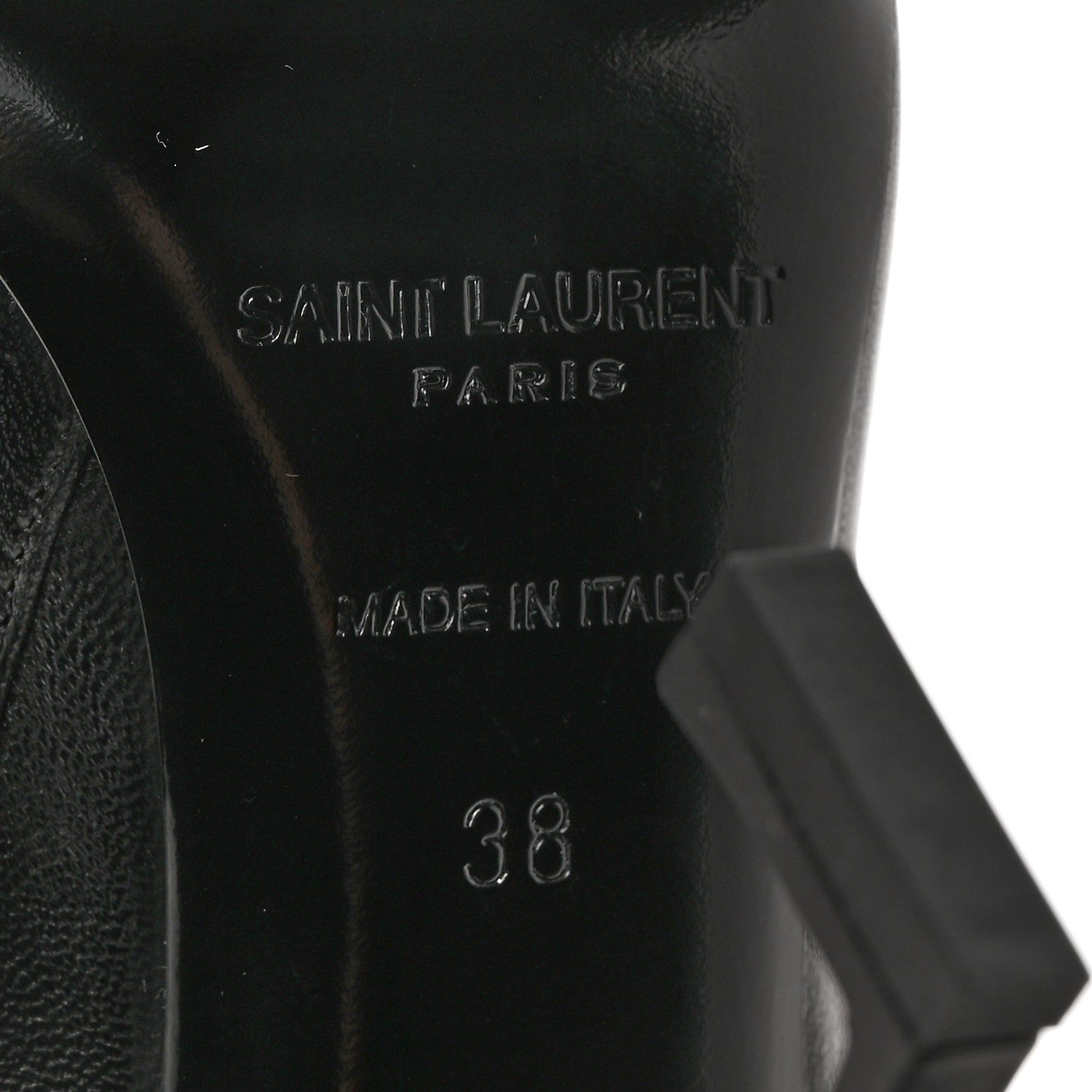 Saint Laurent Calfskin Opyum Ankle Boots 38 Black 7 of 10