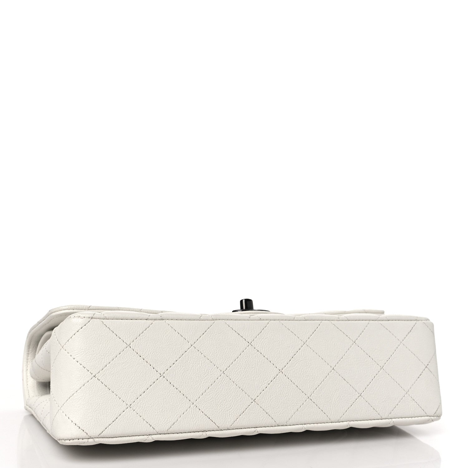 Chanel Crumpled Calfskin Quilted Medium Double Flap White 4 of 10