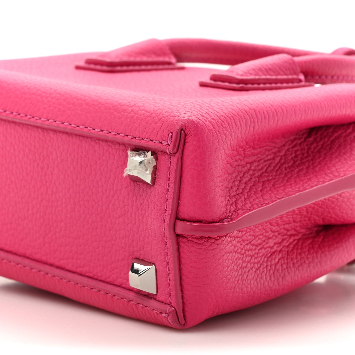 MCM Grained Calfskin X-Mini Milla Tote Beetroot Pink 9 of 10