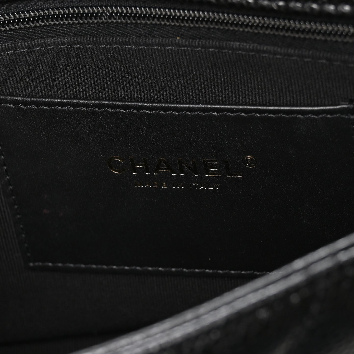 Grained Lambskin Quilted Small Flap Black