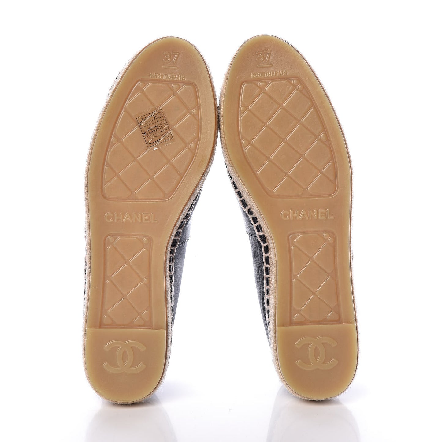 Lambskin CC Espadrilles 37 Black