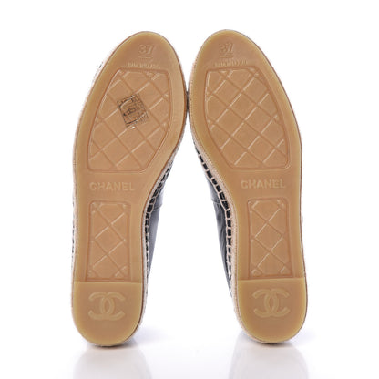 Chanel Lambskin CC Espadrilles 37 Black 7 of 8