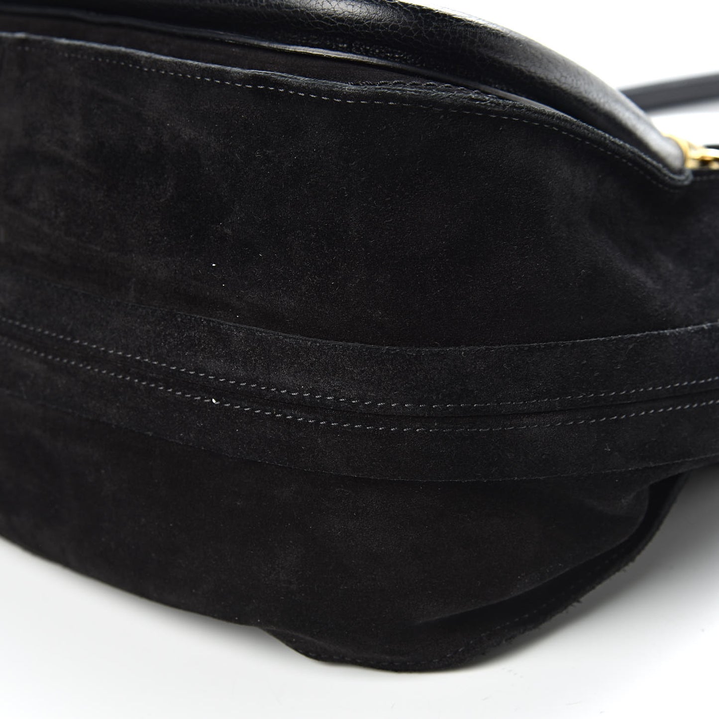 Suede Calfskin Small Paraty Black