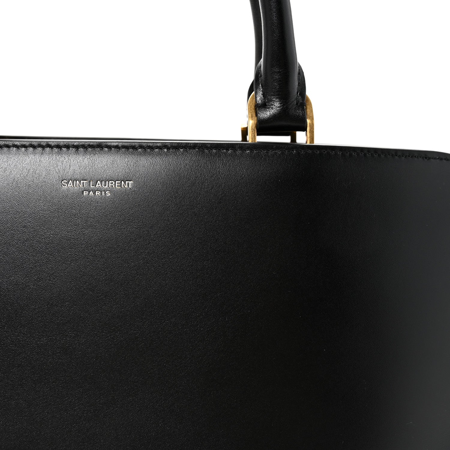 Saint Laurent Calfskin Sac De Jour Duffle Top Handle Black 13 of 17