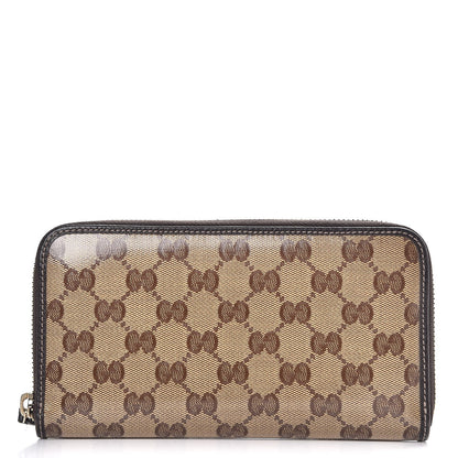 Gucci Crystal Monogram Zip Around Wallet Brown 1 of 8