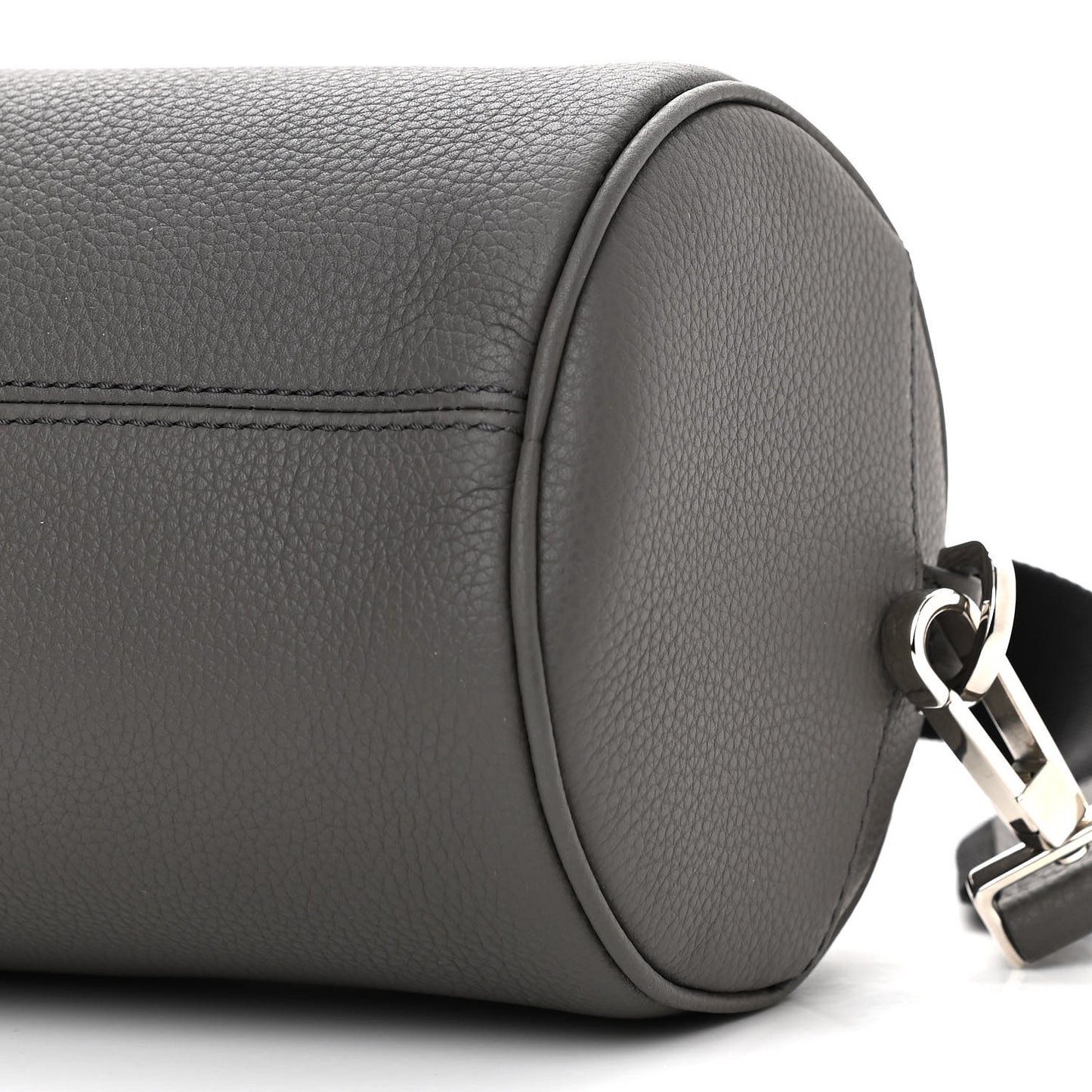 HOMME Grained Calfskin Mens Roller Pouch Grey