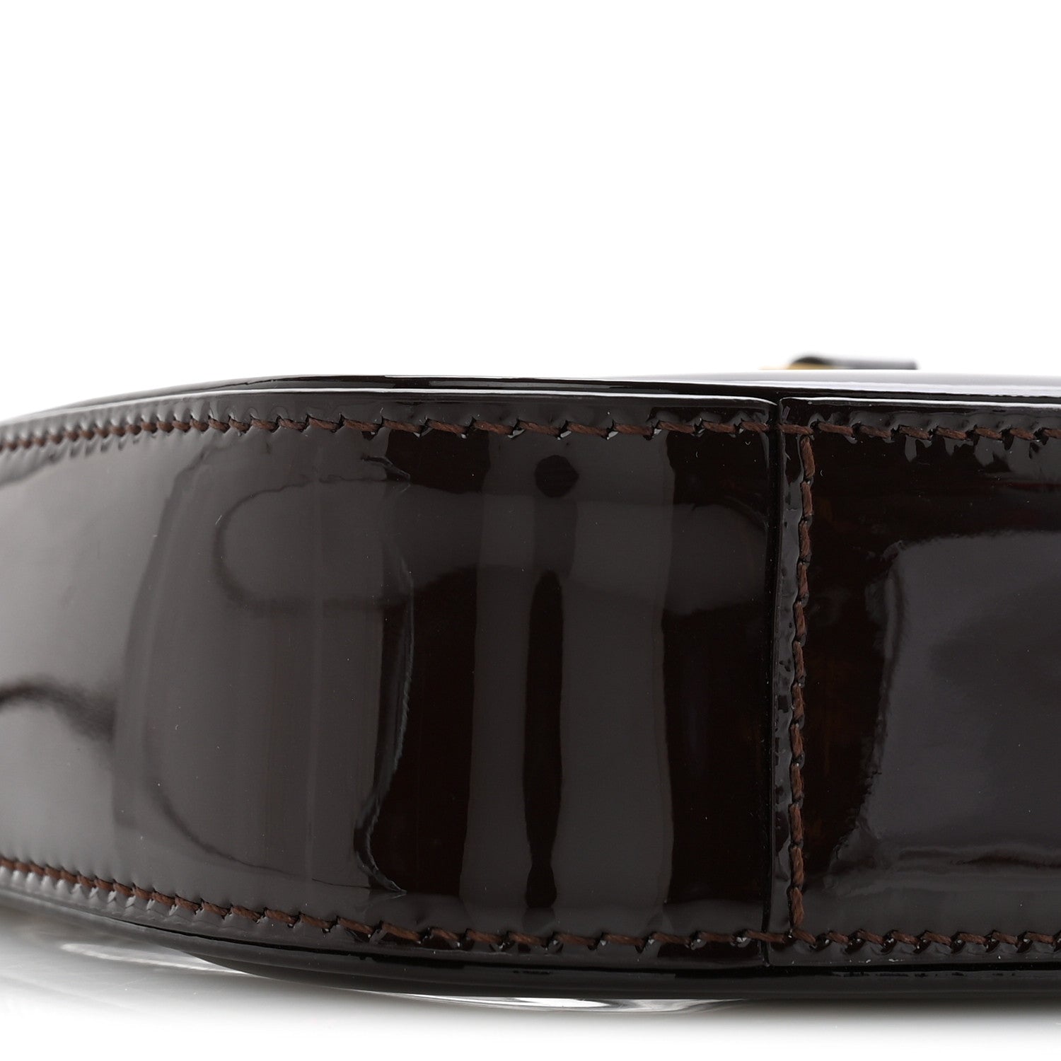 Saint Laurent Patent Calfskin Le 5 A 7 Mini Hobo Spicy Chocolate 8 of 12