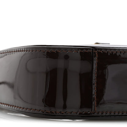 Saint Laurent Patent Calfskin Le 5 A 7 Mini Hobo Spicy Chocolate 8 of 12